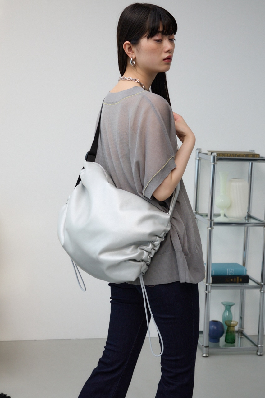 サイドギャザーパデットバッグ SLV FREE