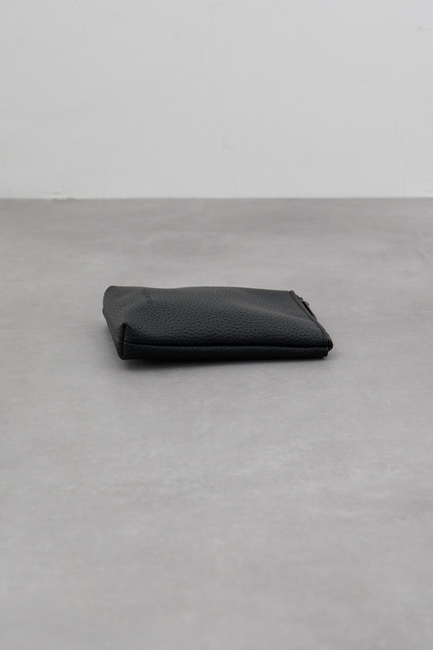 シュリンクフェイクレザーミニポーチ BLK FREE