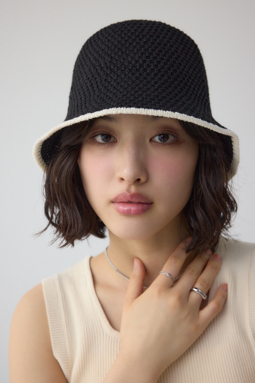 サーモ配色ハット BLK FREE