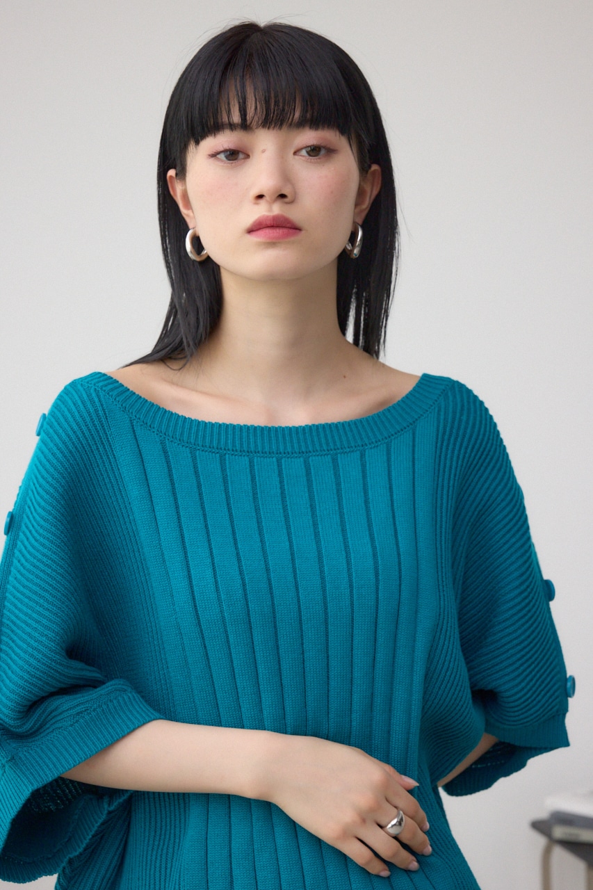 2WAYショルダーボタンニット BLU FREE