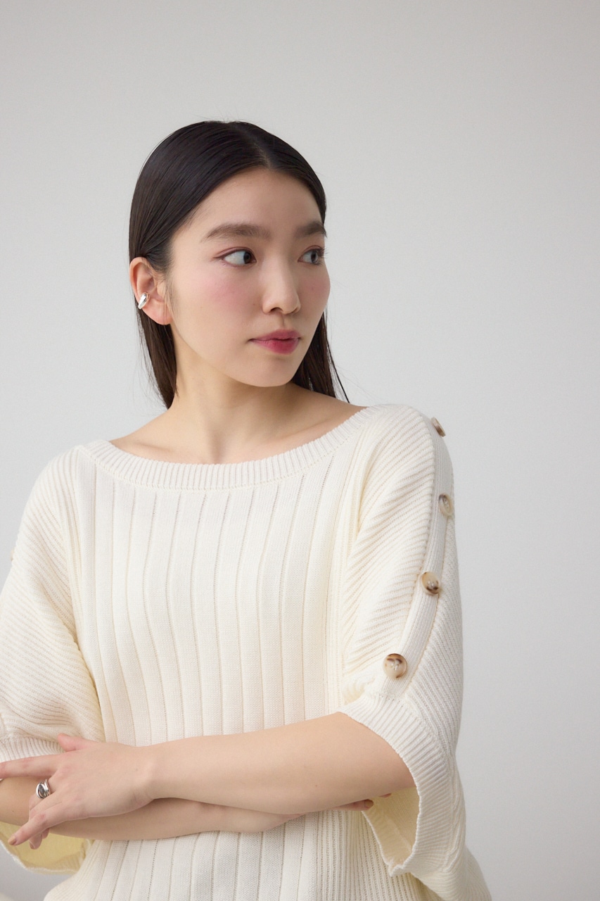 2WAYショルダーボタンニット IVOY FREE