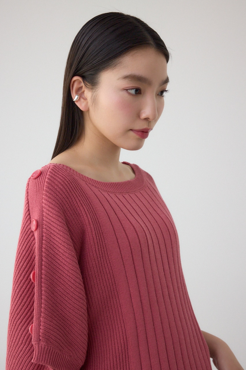 2WAYショルダーボタンニット PNK FREE