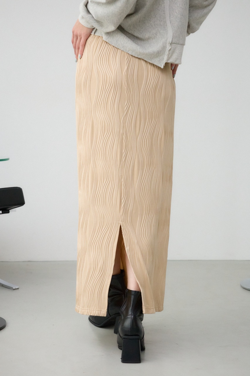 ヘンケイリブカットソータイトスカート L/BEG FREE