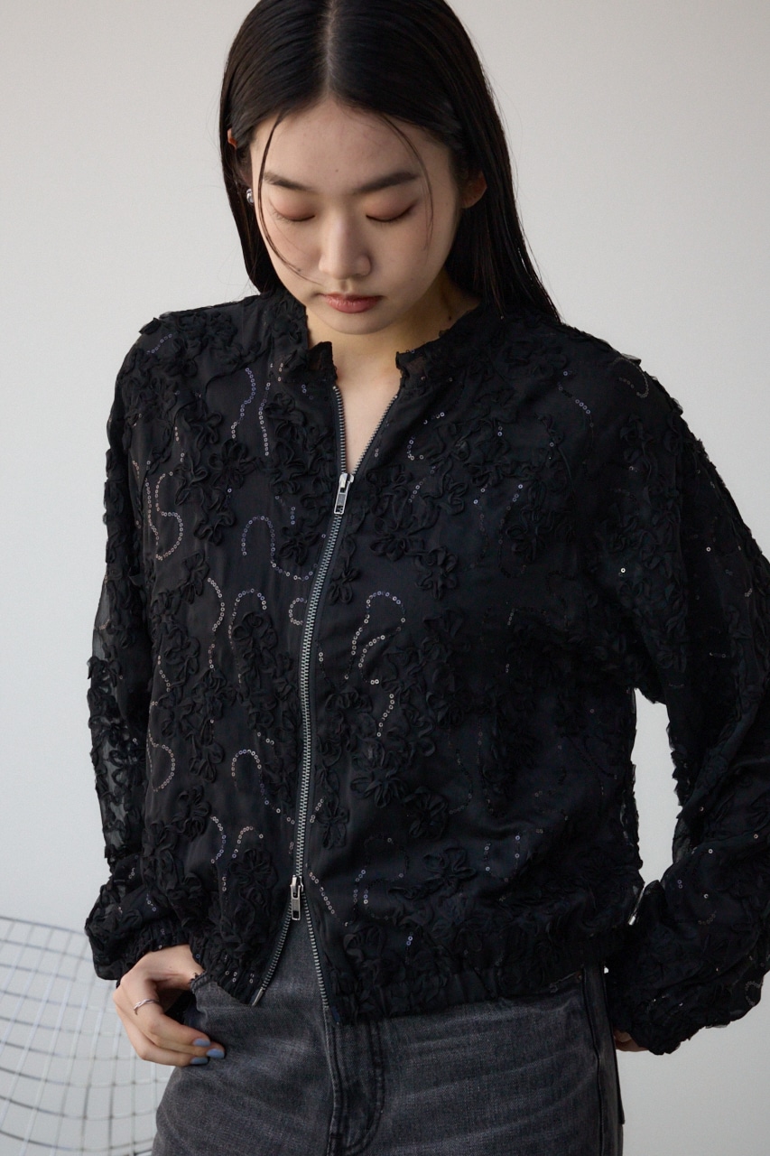 AZUL BY MOUSSY | クラフトシアーレースブルゾン (ブルゾン ) |SHEL