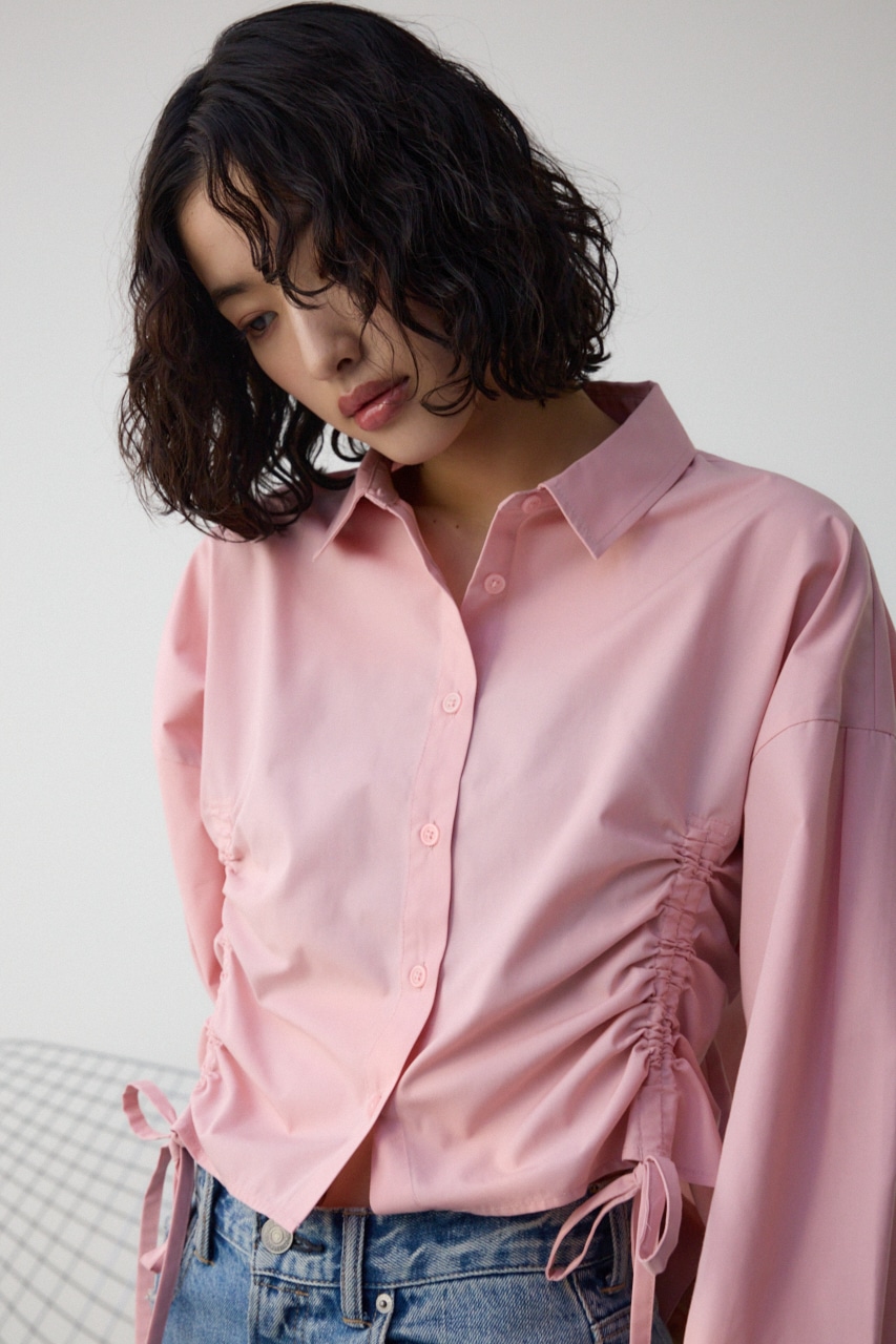 フロントギャザーシャツ PNK FREE