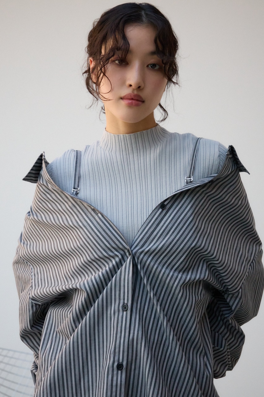 3WAYデザインシャツ 柄BLK FREE