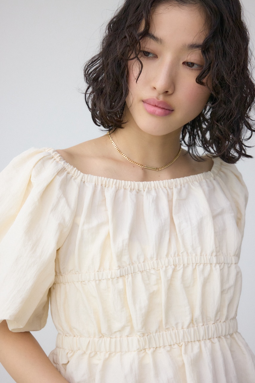 パフショルダー2WAYブラウス IVOY FREE