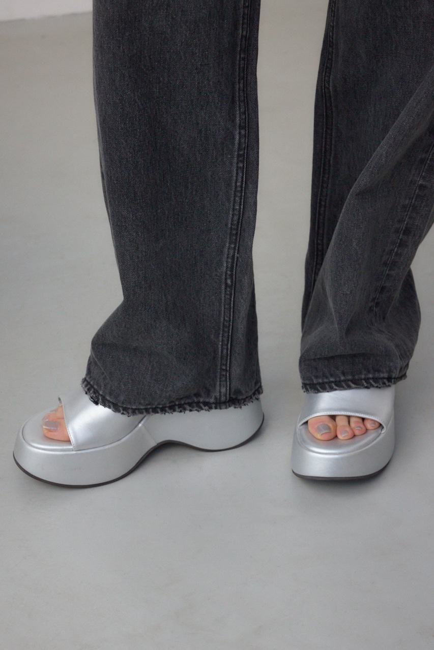 プラットフォームミュールサンダル SLV L