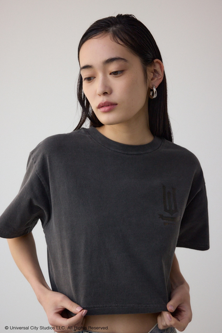 【WICKED×AZUL】ピグメントバックロゴT BLK M