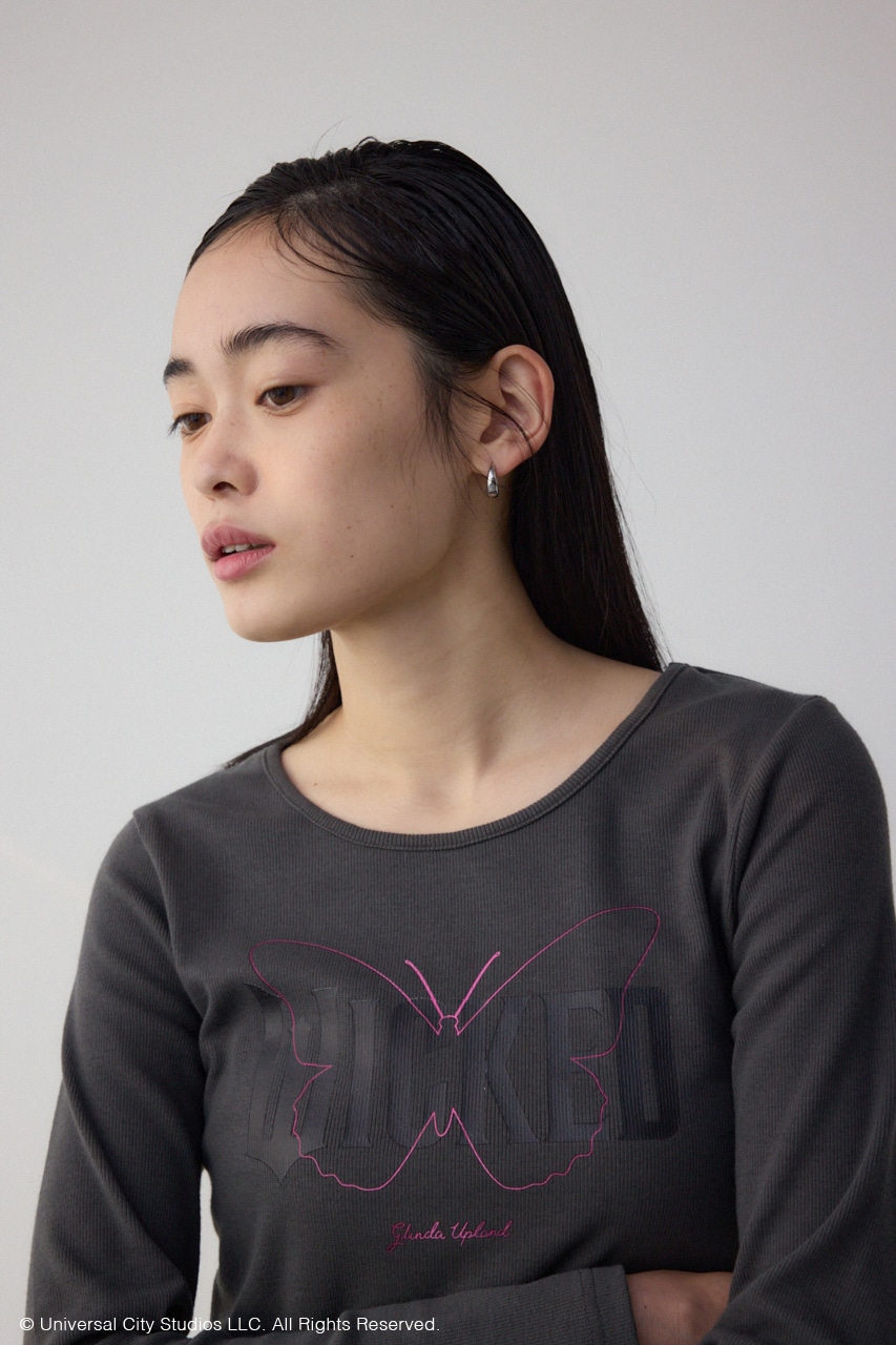 【WICKED×AZUL】ロゴリブショートトップス C.GRY FREE