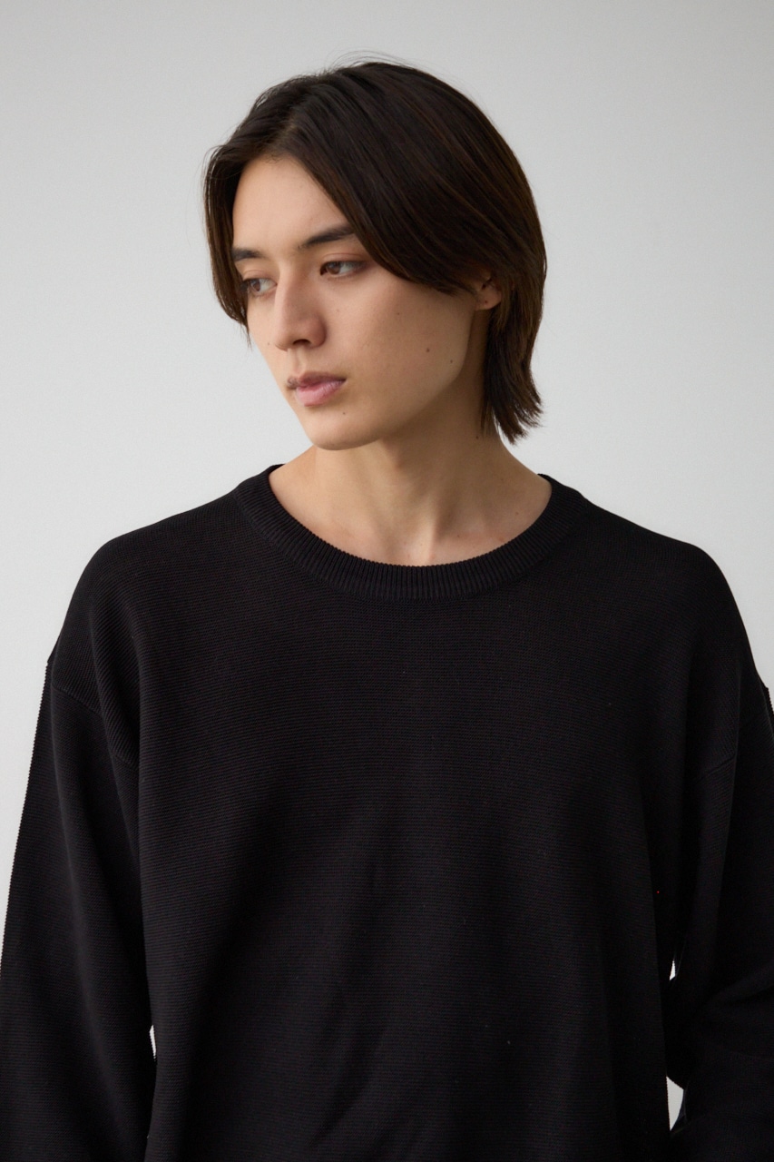 ベーシックガーターニット BLK M