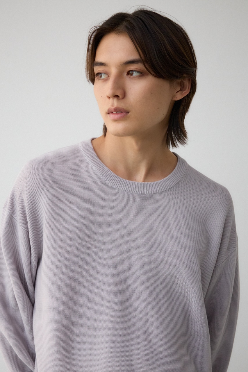 ベーシックガーターニット L/GRY L