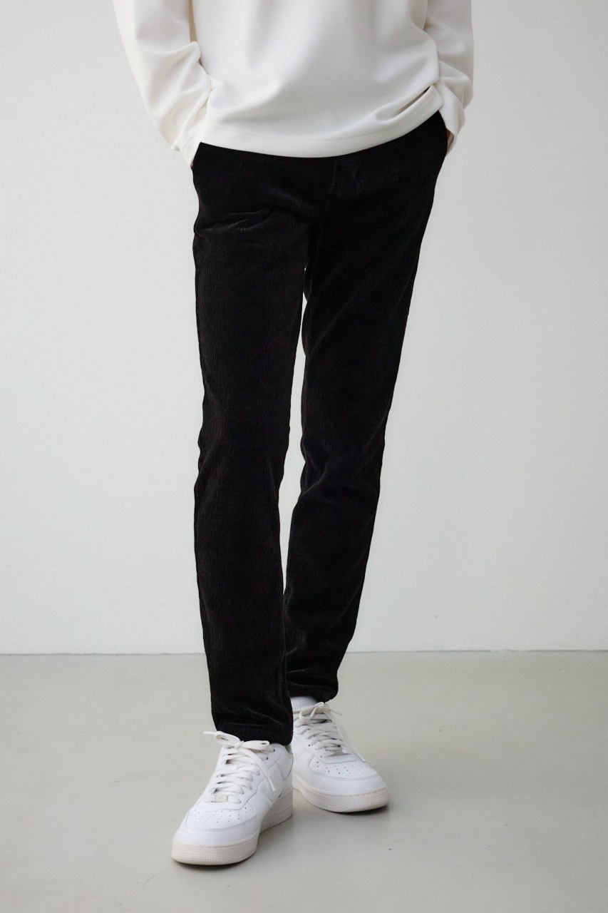 ベロアコーデュロイステイサムパンツ BLK M