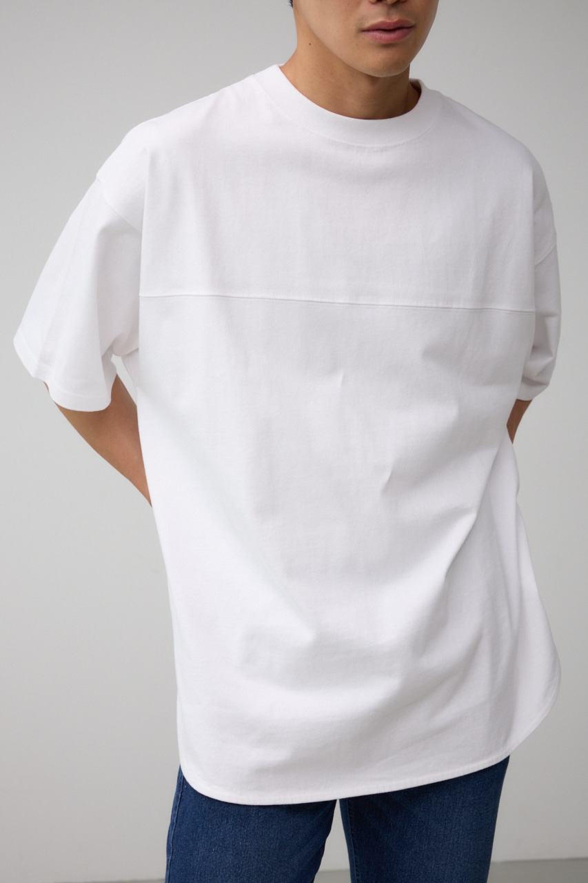 ラウンドヘムビッグTシャツ WHT FREE