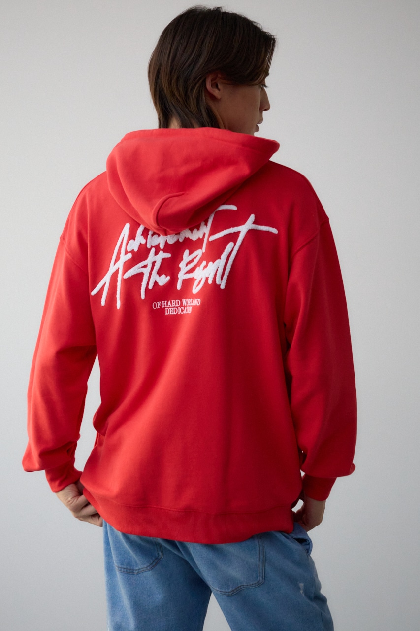 相良刺繍スウェットパーカー RED FREE