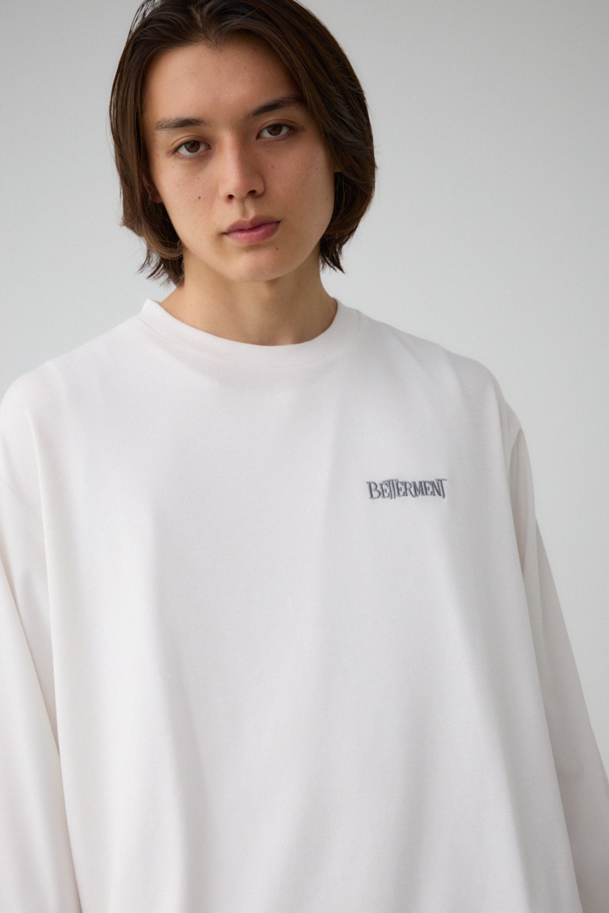 異素材ドッキング刺繍トップス O/WHT FREE