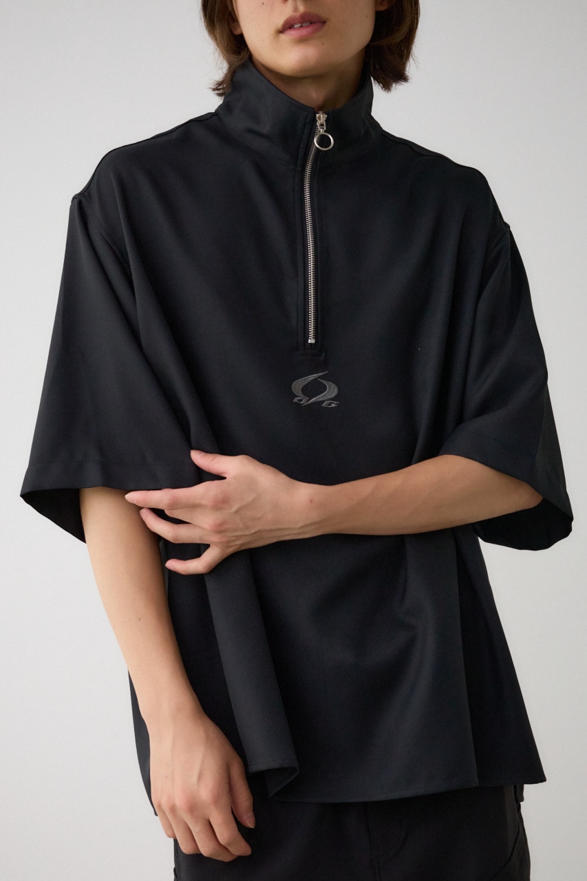 ツイルスタンドハーフジッププルオーバー BLK FREE