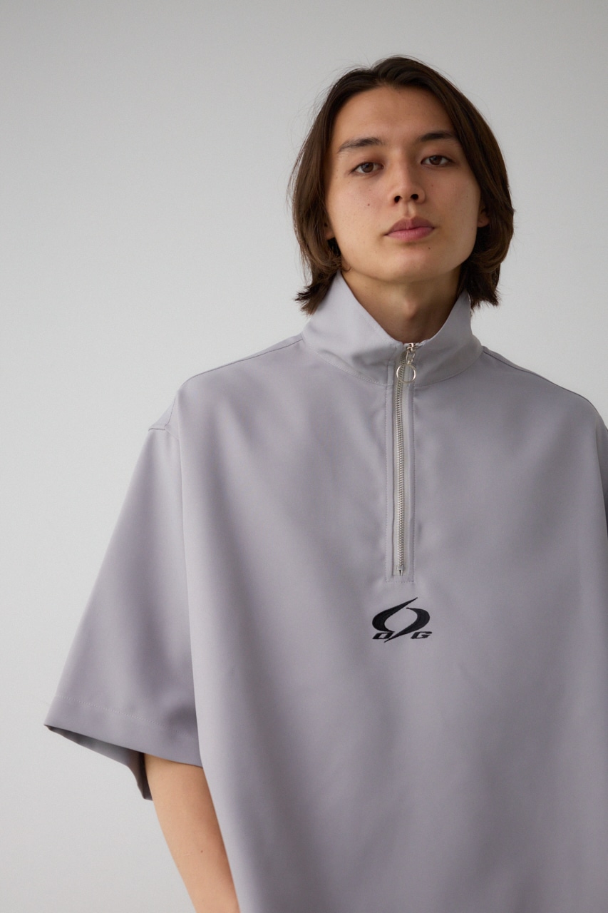 ツイルスタンドハーフジッププルオーバー GRY FREE