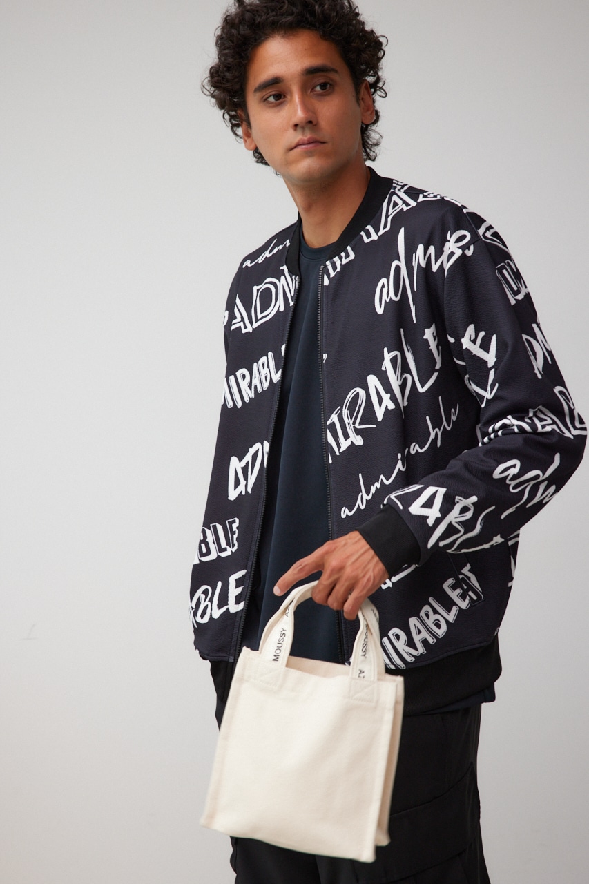 キャンバスロゴテープミニバッグ O/WHT FREE