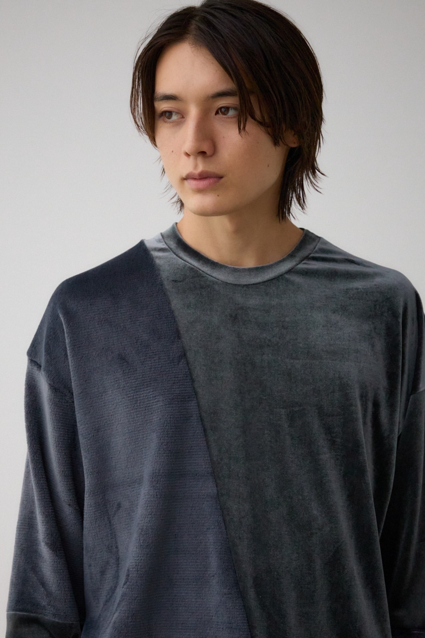 ファーパイルベロアドッキングトップス GRY FREE