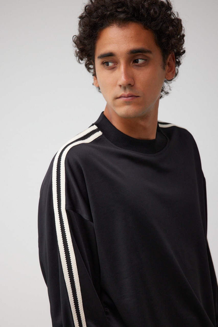 ラインジャージートップス BLK FREE