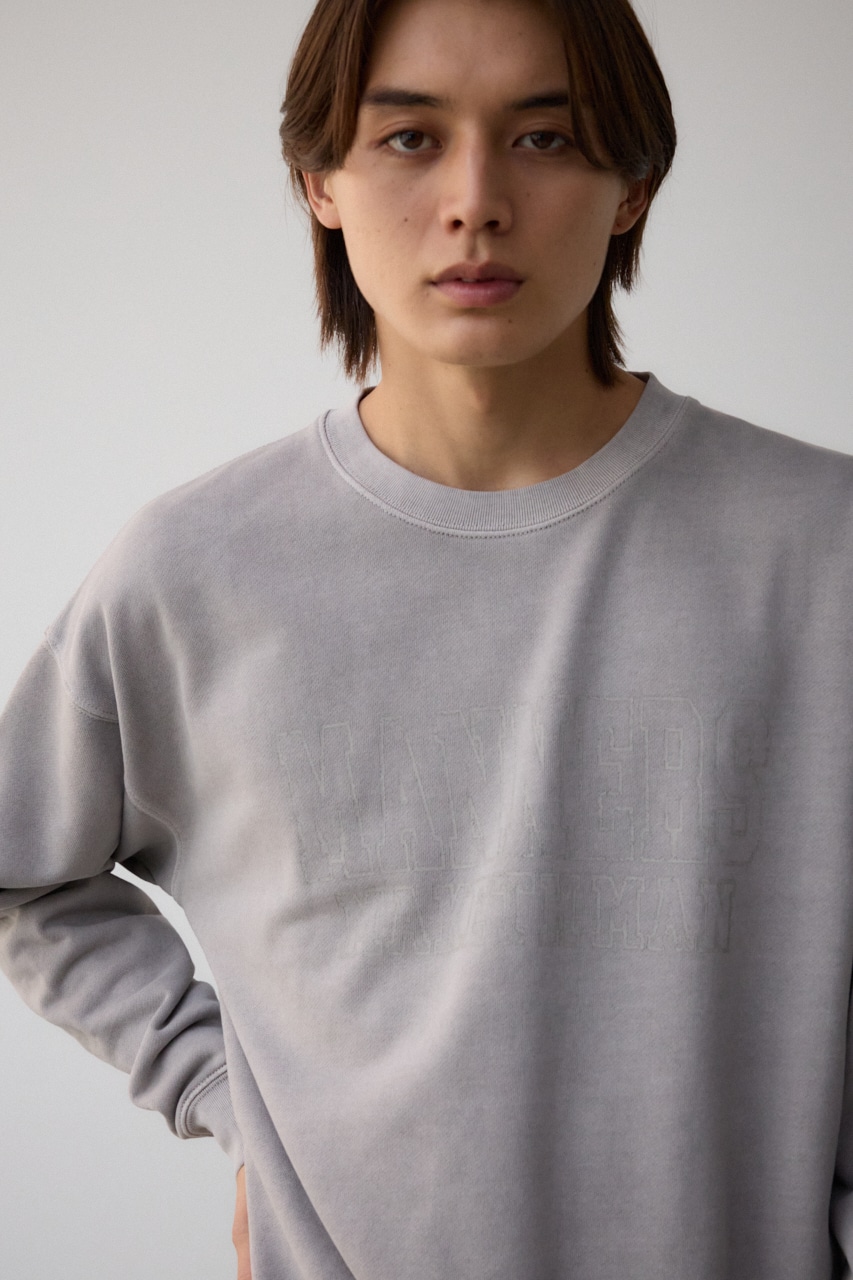 ピグメントクルーネックスウェット L/GRY M