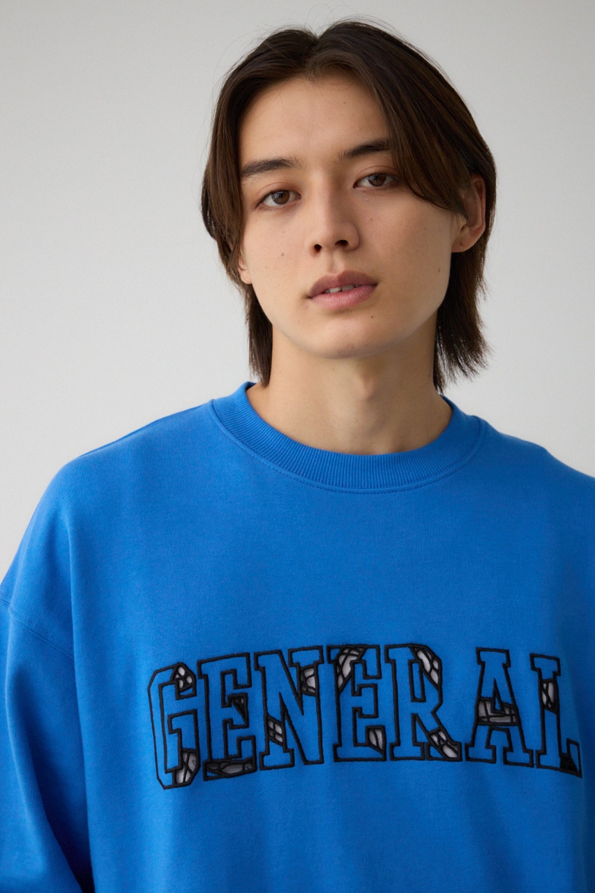 GENERALシアーロゴスウェット BLU FREE