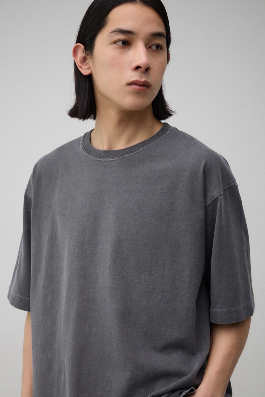 ピグメントサイドスリットTEE BLK M