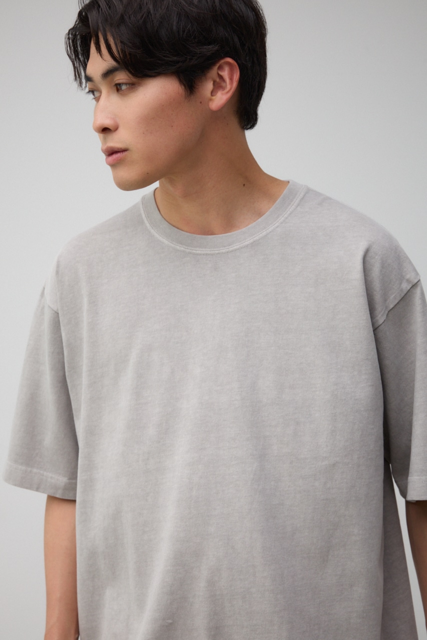 ピグメントサイドスリットTEE L/GRY M