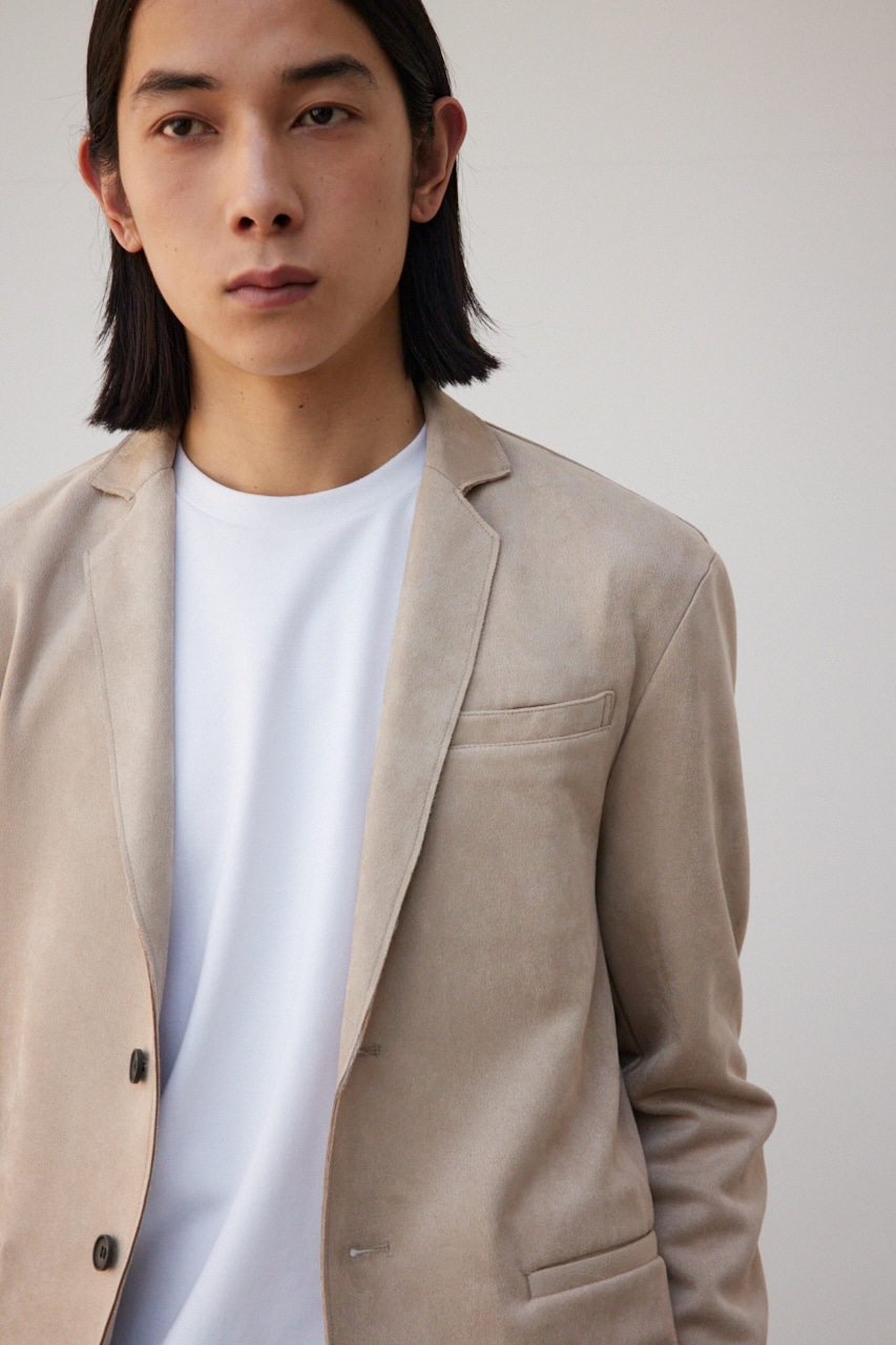 プリマベーラフェイクスウェードジャケット BEG M