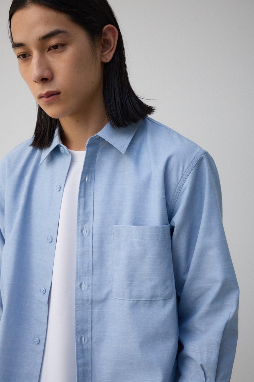 テックリネン7分袖シャツ BLU L