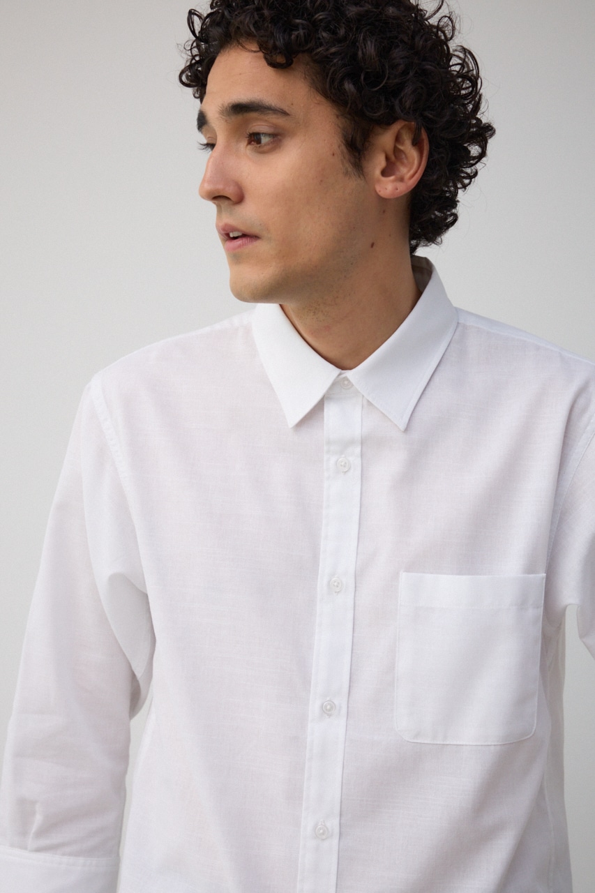 テックリネン7分袖シャツ WHT M