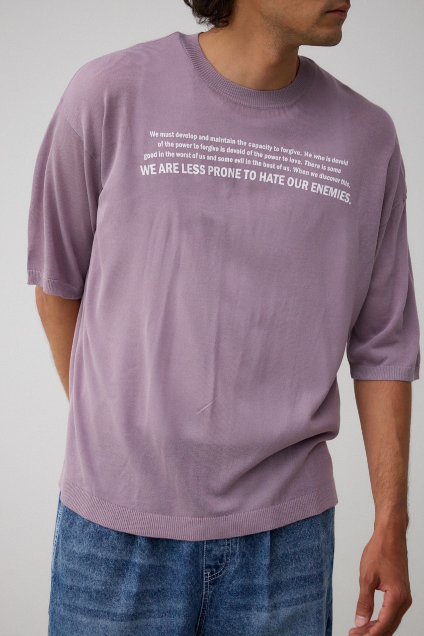 サマーニットグラフィックトップス L/PUR FREE