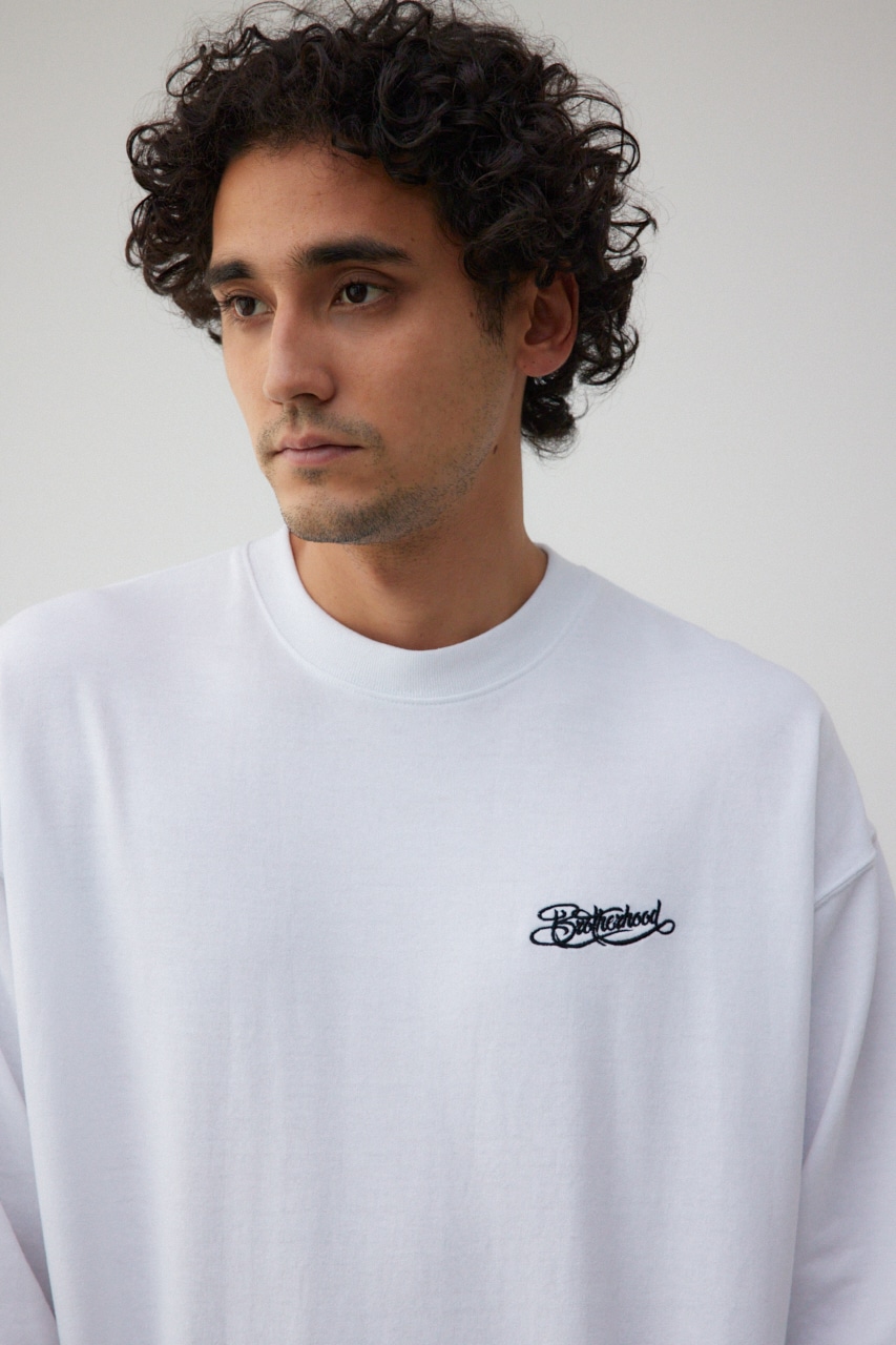 バックサガラ刺繍ロンT WHT FREE