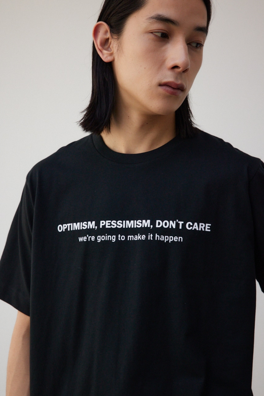 フロントロゴベーシックプリントTEE BLK L