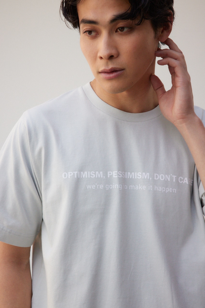 フロントロゴベーシックプリントTEE L/GRY M