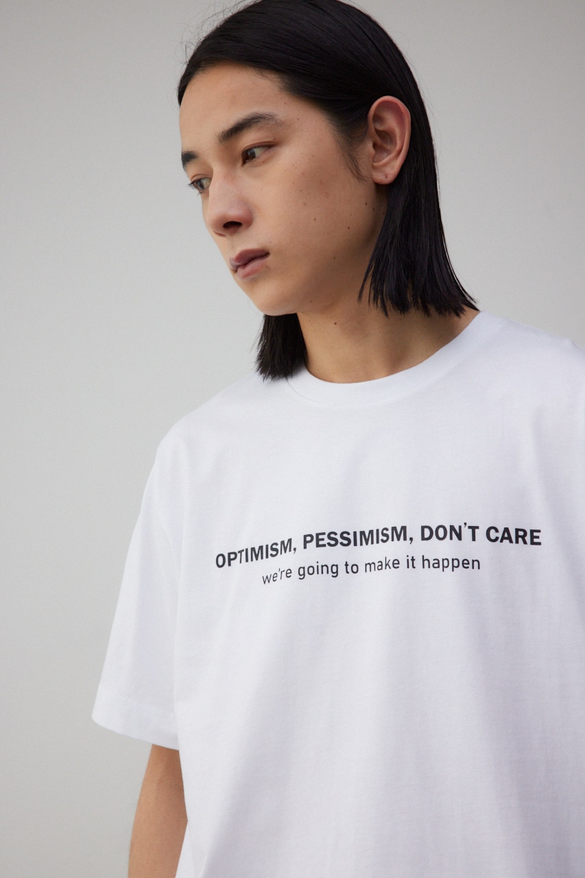 フロントロゴベーシックプリントTEE WHT L