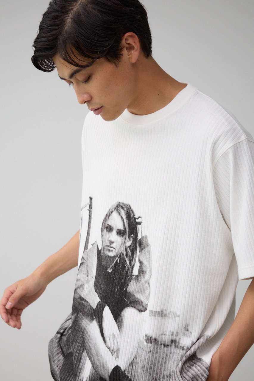 ビッグフォトプリントトップス M/WHT FREE