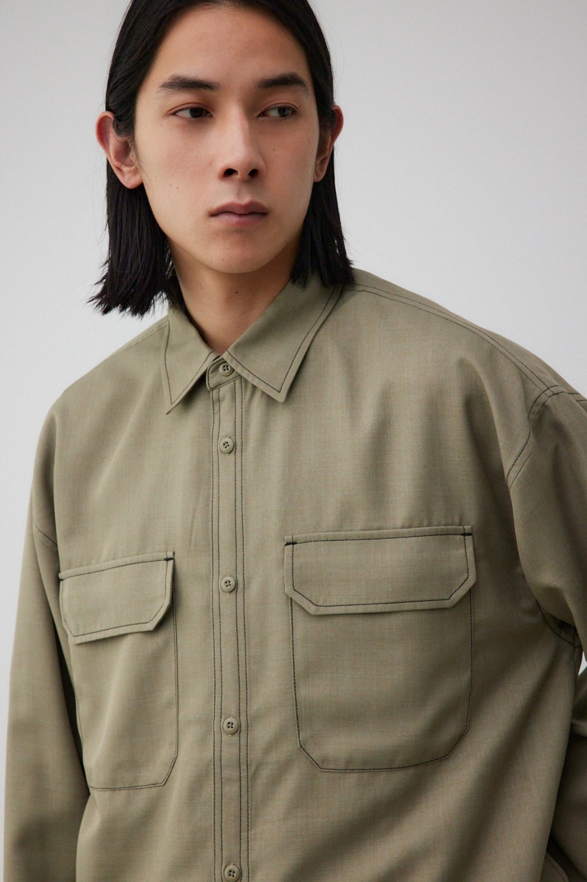 アウトステッチCPOシャツ KHA FREE