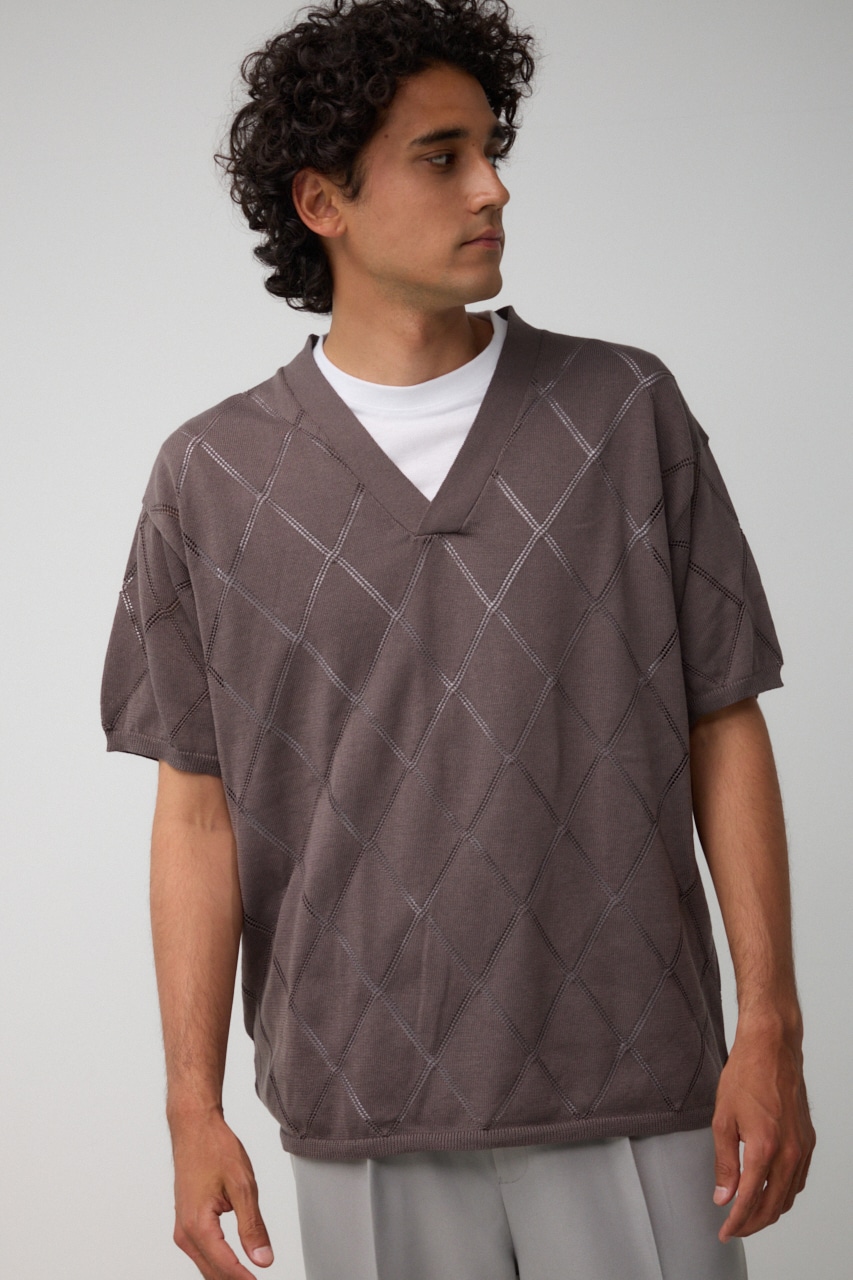 スカシアミレイヤードニット GRY M