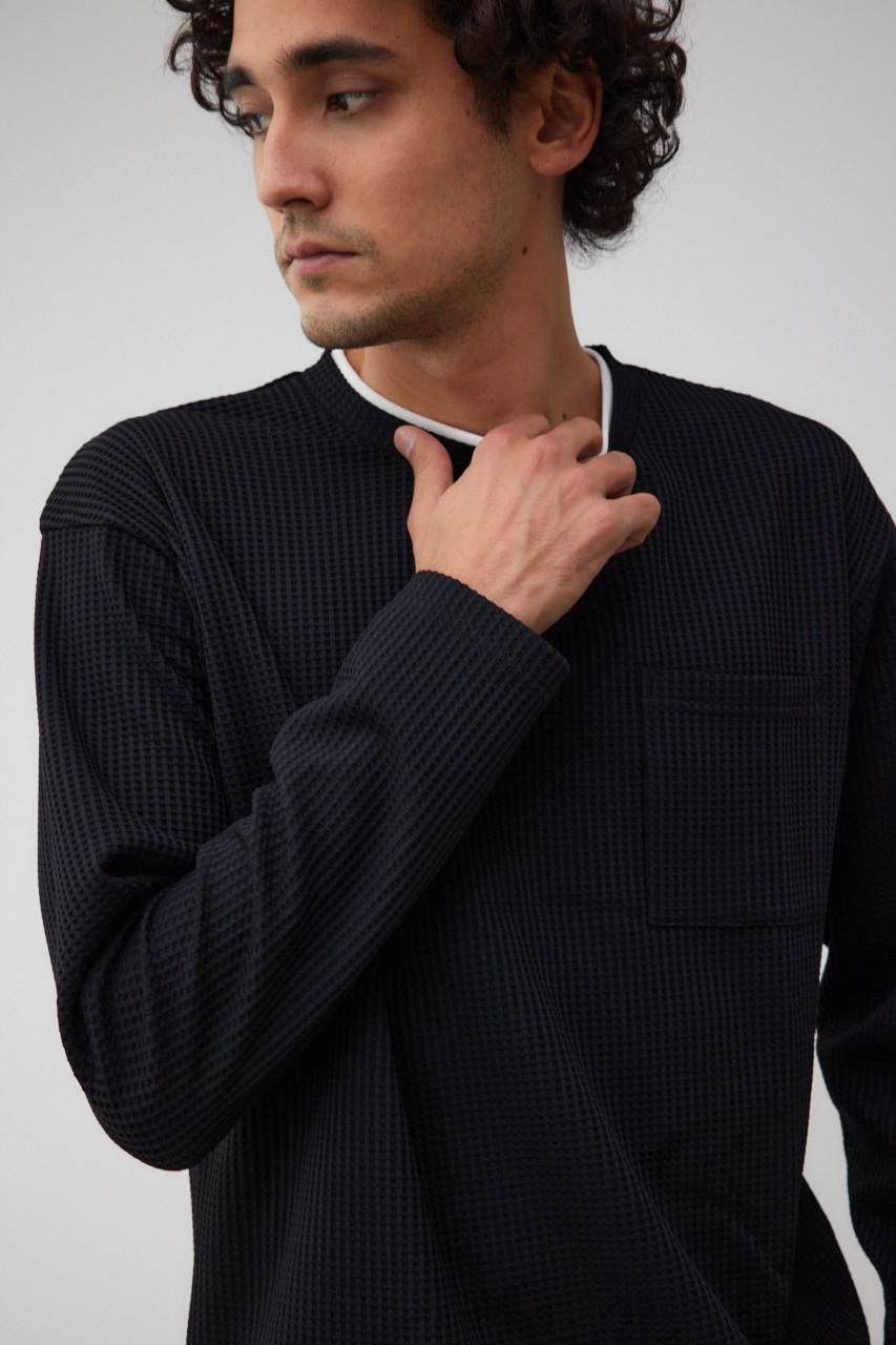 レイヤードロングT BLK FREE