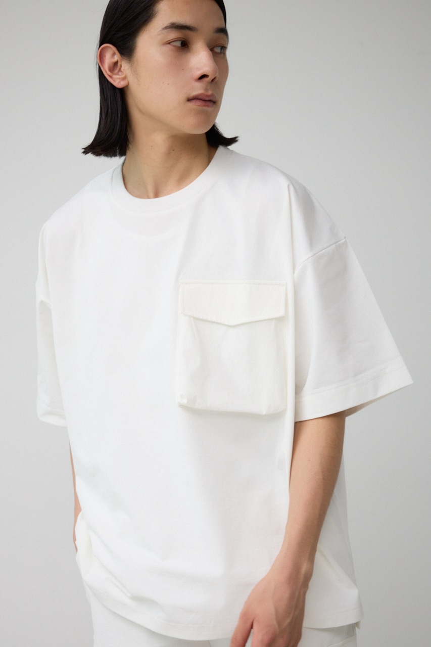 ストレッチスラブ天竺ビッグポケT WHT FREE