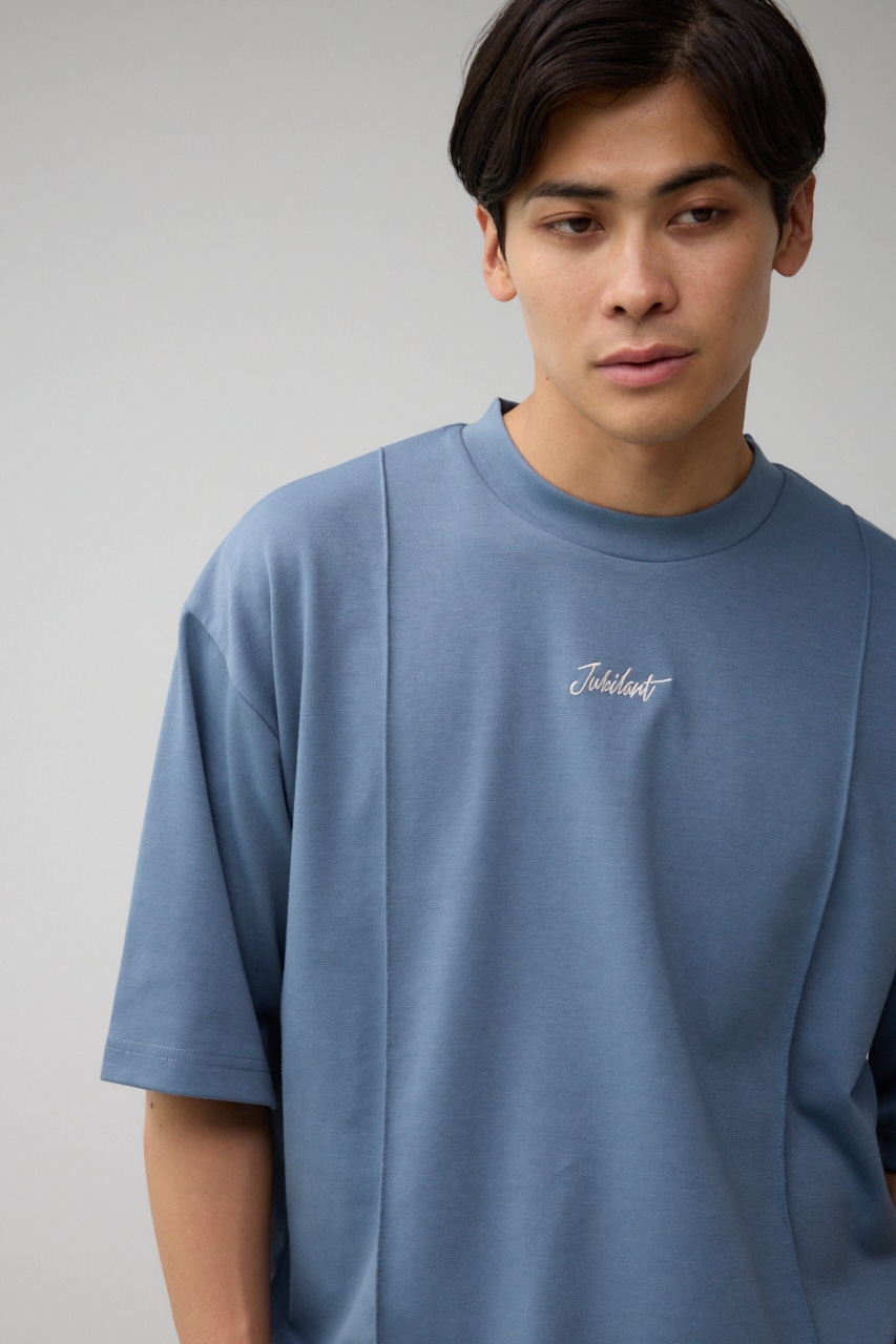 ピンタック1ポイント刺繍TEE L/BLU FREE