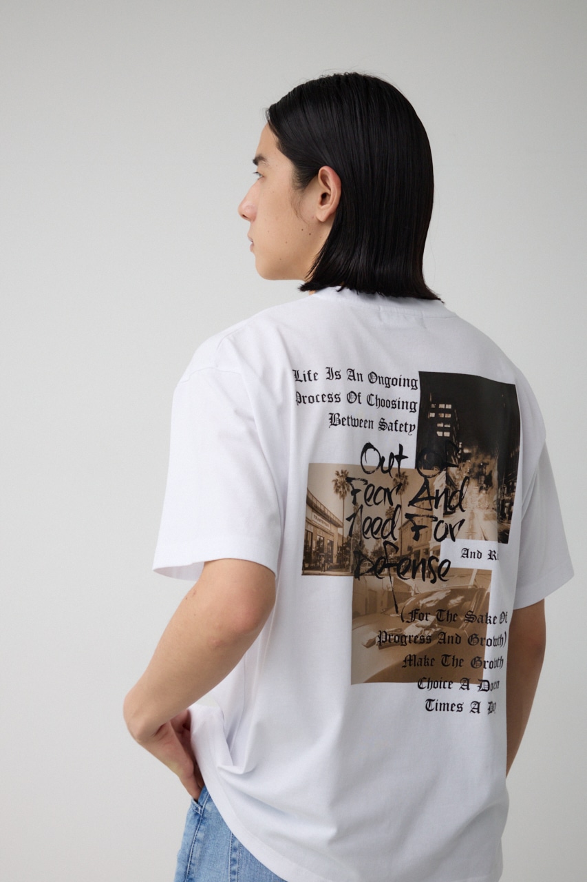 スリーフォトバックTEE WHT S