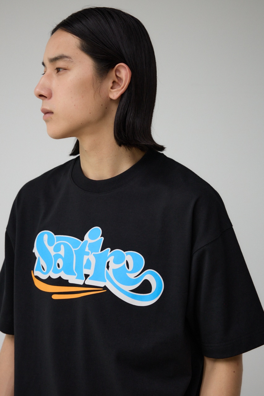 SatireグラフィックTEE BLK FREE