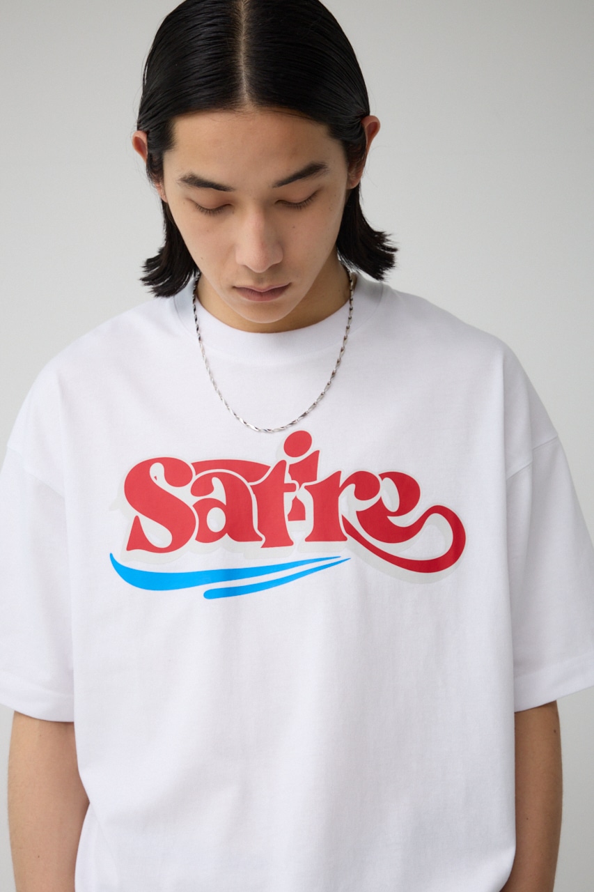 SatireグラフィックTEE WHT FREE