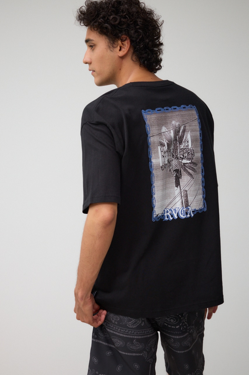 RVCA×AZUL バックフォトT L/BLK FREE