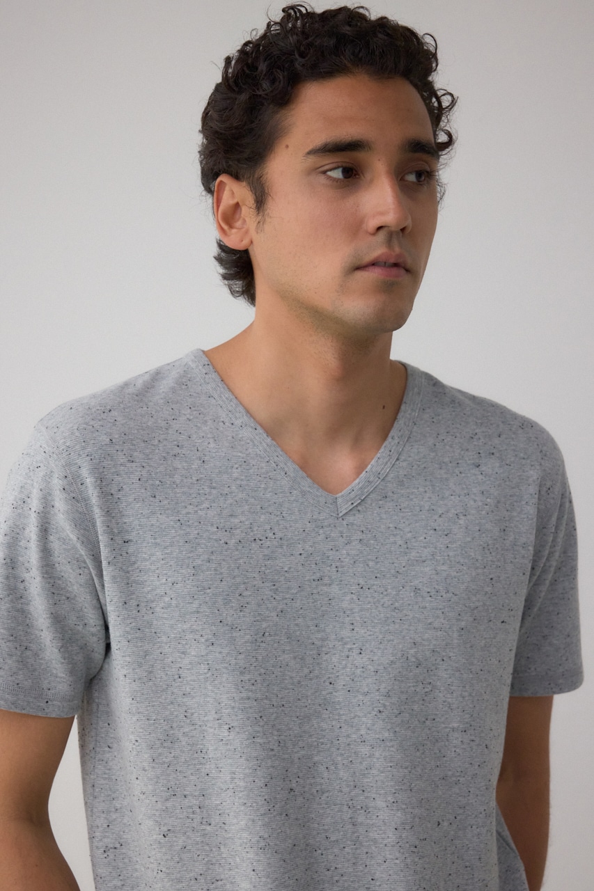 タックフライスVネックTシャツ T.GRY XL