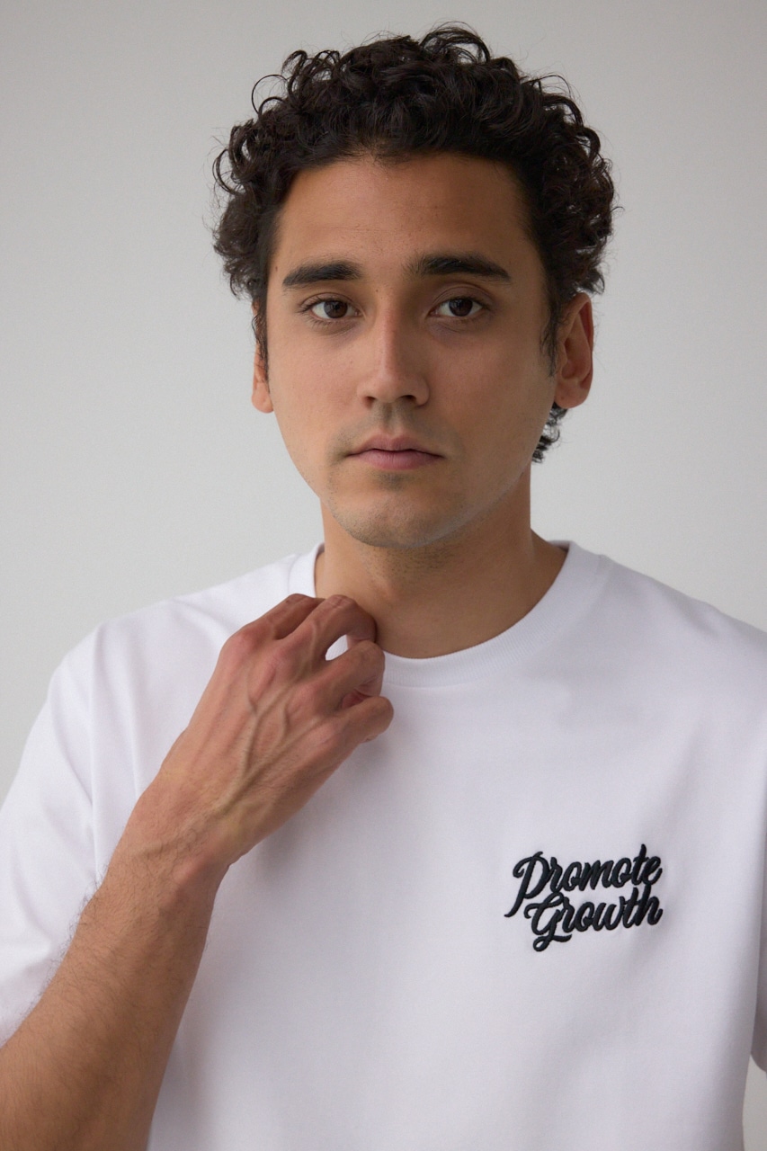 ハートゴールド発泡プリントTEE WHT L