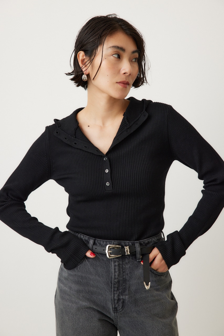 バラクラバニットプルオーバー BLK FREE